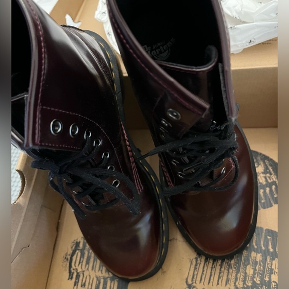 Men’s Dr. Martens Cherry Red Vegan Boots - Picture 8 of 9